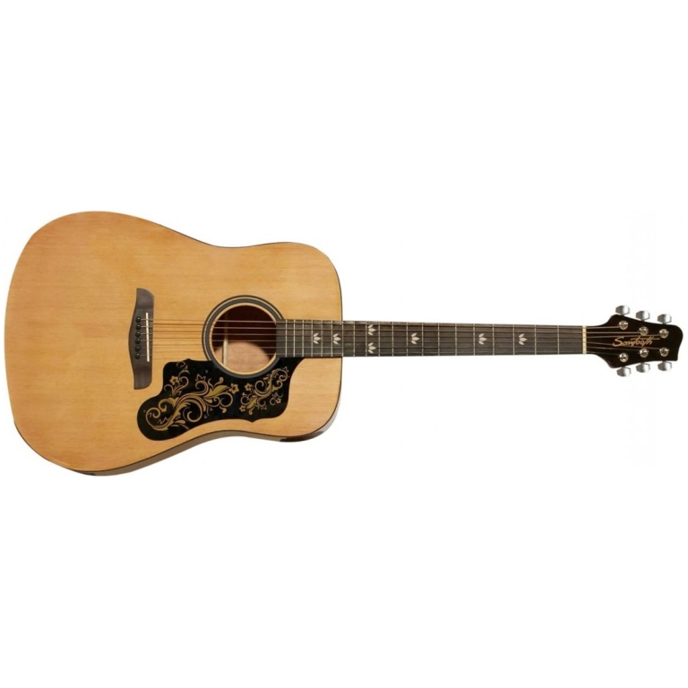 Chitara acustica Sawtooth, din lemn masiv corzi metal