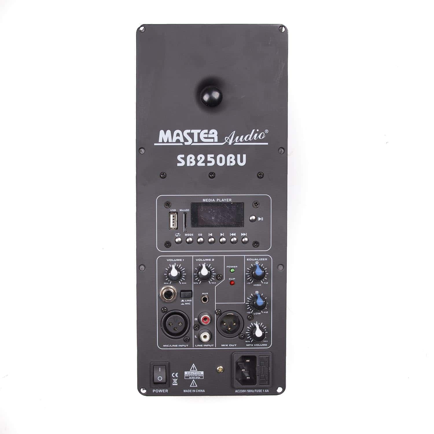 Componente audio pentru evenimente, boxă portabilă cu mixer și Bluetooth, model Eldarom Master Audio SB250BU pentru sunet de înaltă calitate.