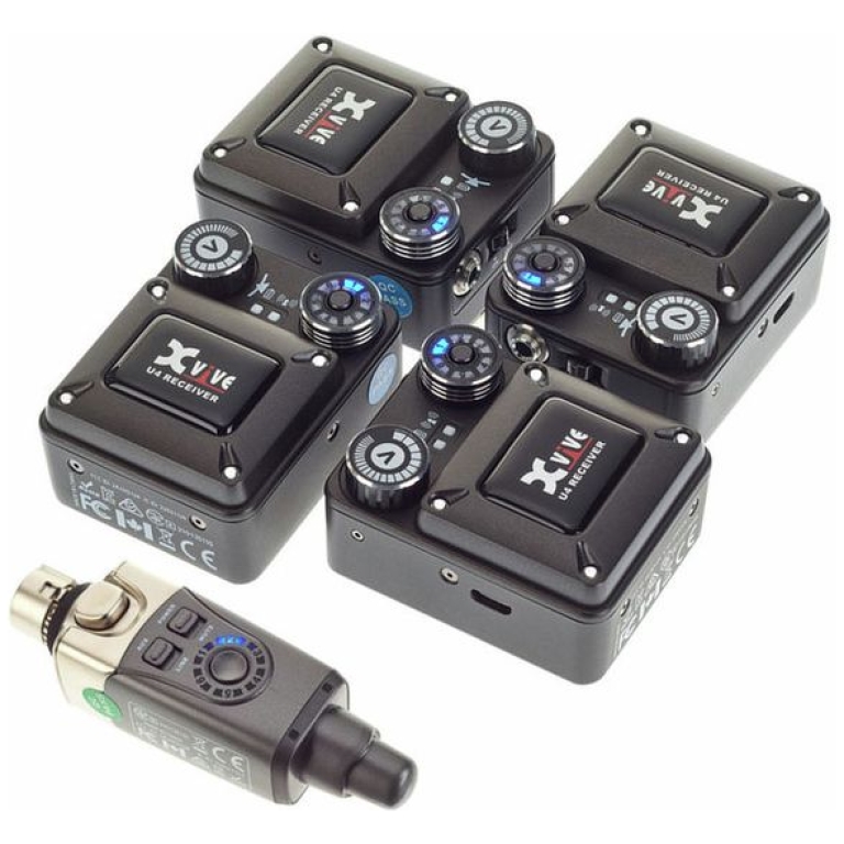 Echipament de transmisie video profesional cu receptoare wireless și antene, utilizat în evenimente live, televiziune și producție media, pentru transmisii stabile și de înaltă calitate.