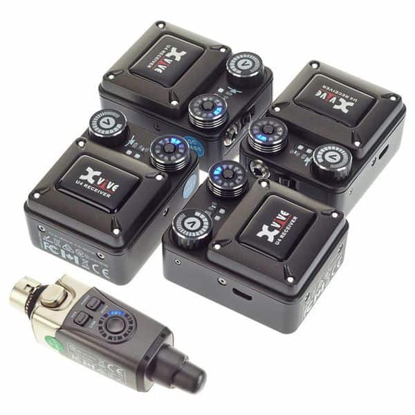 Echipament de transmisie video profesional cu receptoare wireless și antene, utilizat în evenimente live, televiziune și producție media, pentru transmisii stabile și de înaltă calitate.