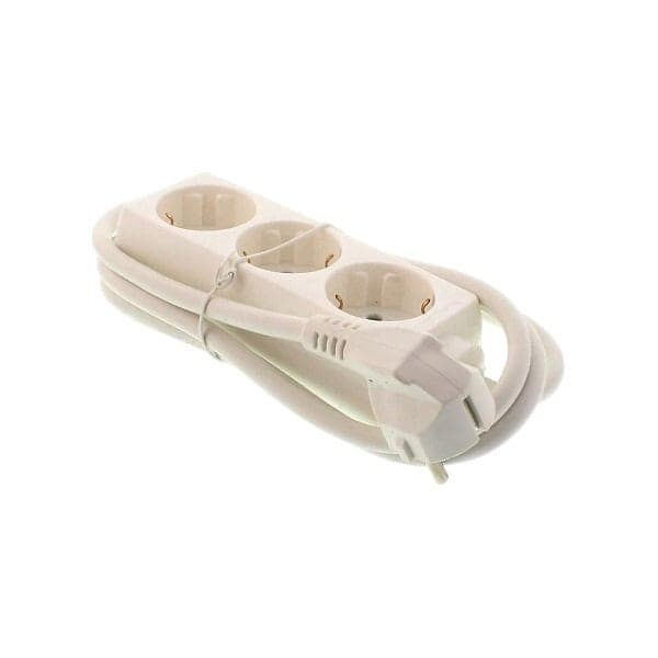 Prelungitor electric 3 prize 1.5m, Well, alb