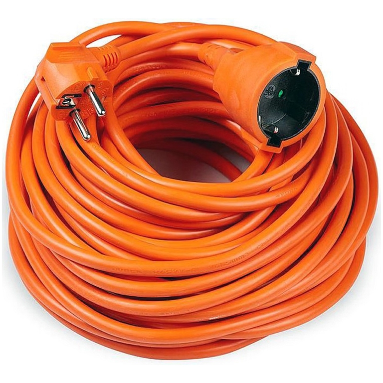 Cablu de prelungire electric pentru utilizare profesională și industrială, portocaliu, rezistent și sigur pentru diverse aplicații.