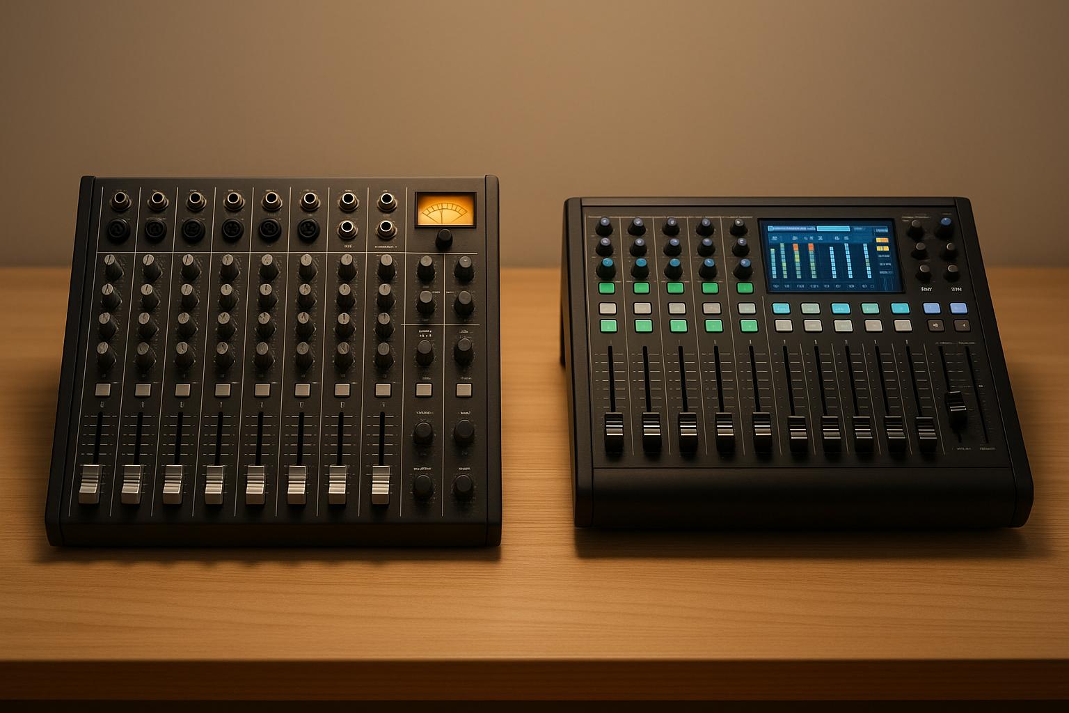 Mixer audio hibrid vs. mixer digital
