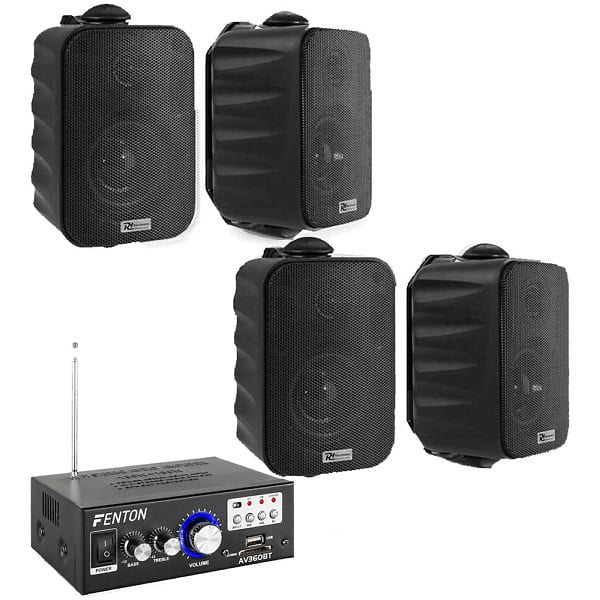 Mini sistem ambiental Fenton AV360BT, 4 boxe, Bluetooth, USB, FM, SD