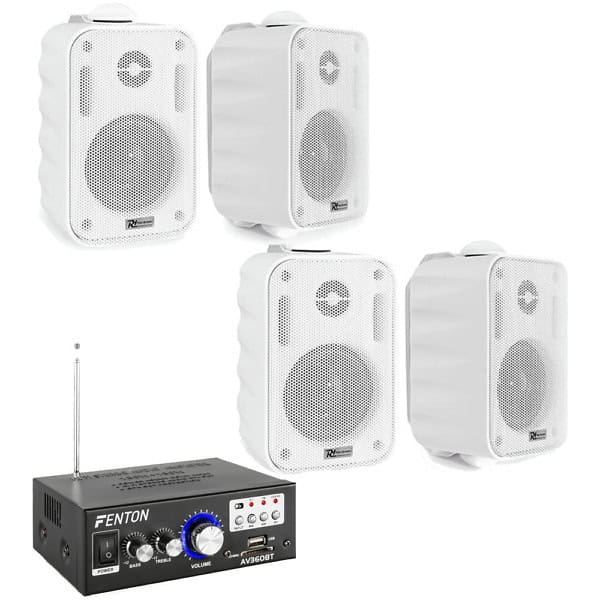 Mini sistem audio Fenton AV360BT, 4 boxe, Bluetooth, USB, FM, SD