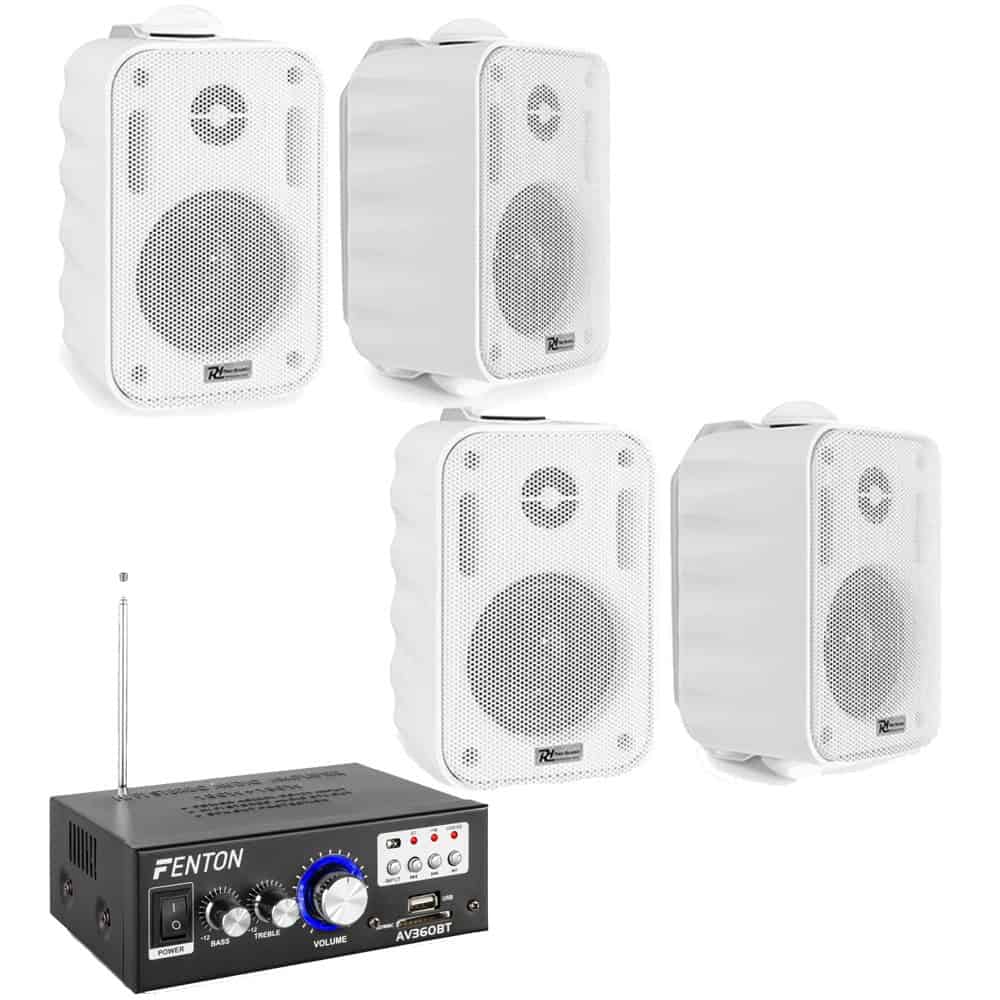 Mini sistem audio Fenton AV360BT, 4 boxe, Bluetooth, USB, FM, SD