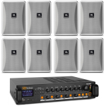 Sistem boxe perete JBL Control 23-1 alb, Bluetooth, USB, FM