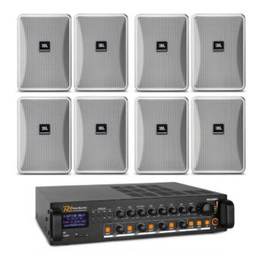 Sistem boxe perete JBL Control 23-1 alb, Bluetooth, USB, FM