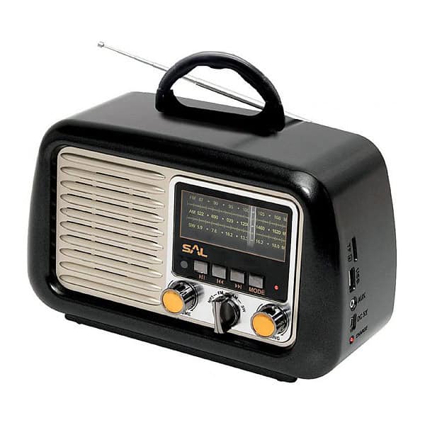 Radio portabil retro SAL RRT 2B, 3 benzi, Bluetooth, USB/microSD