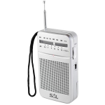 Radio portabil de buzunar, vertical, AM/FM, mufa casti, argintiu, SAL RPC 4