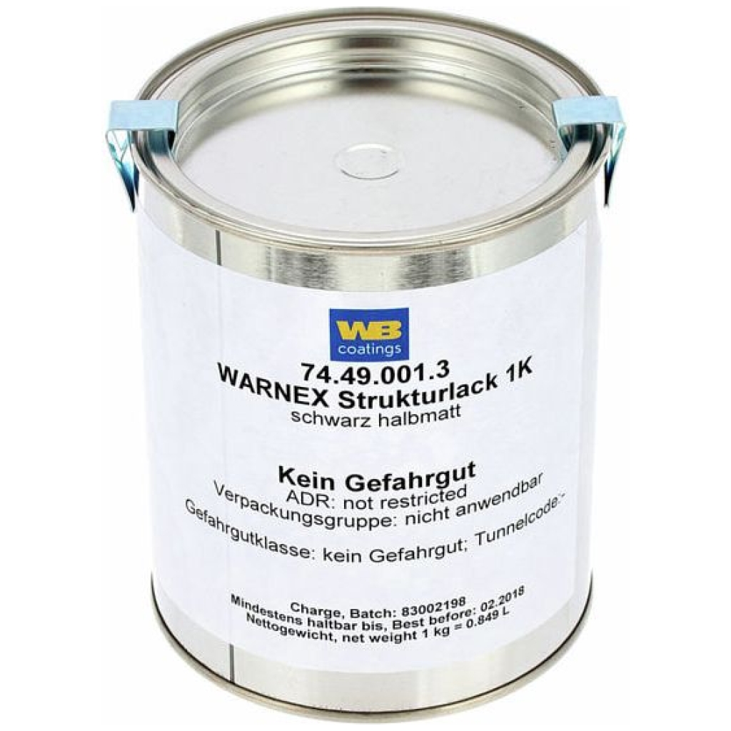 Vopsea pentru boxe Warnex Structure Paint Black 1Kg