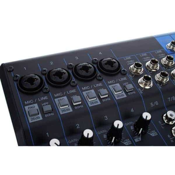 Mixer audio Yamaha MG10_06, vedere conectori xlr