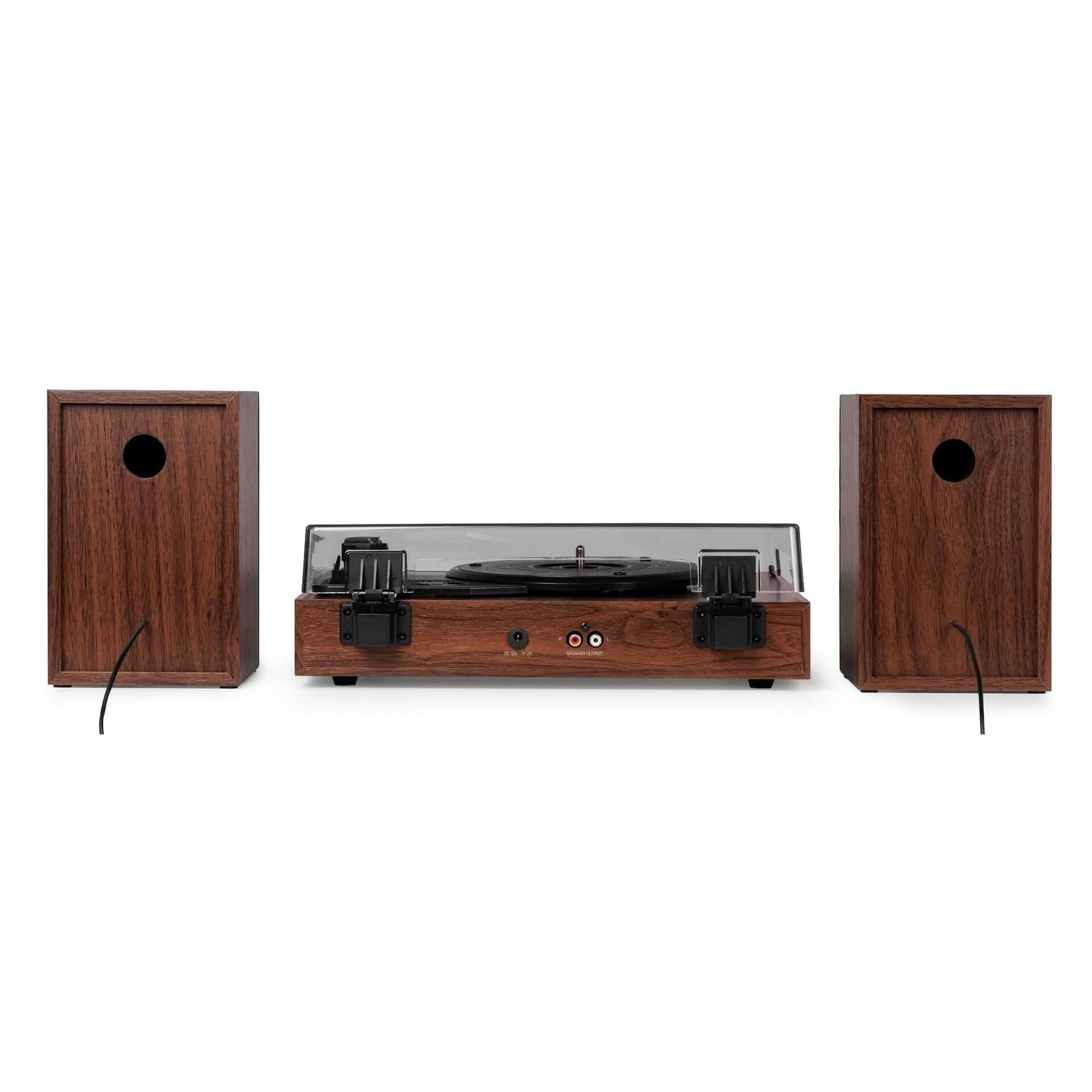 Pick-up cu boxe Audizio RP325, Bluetooth, 60W, maro lemn_02