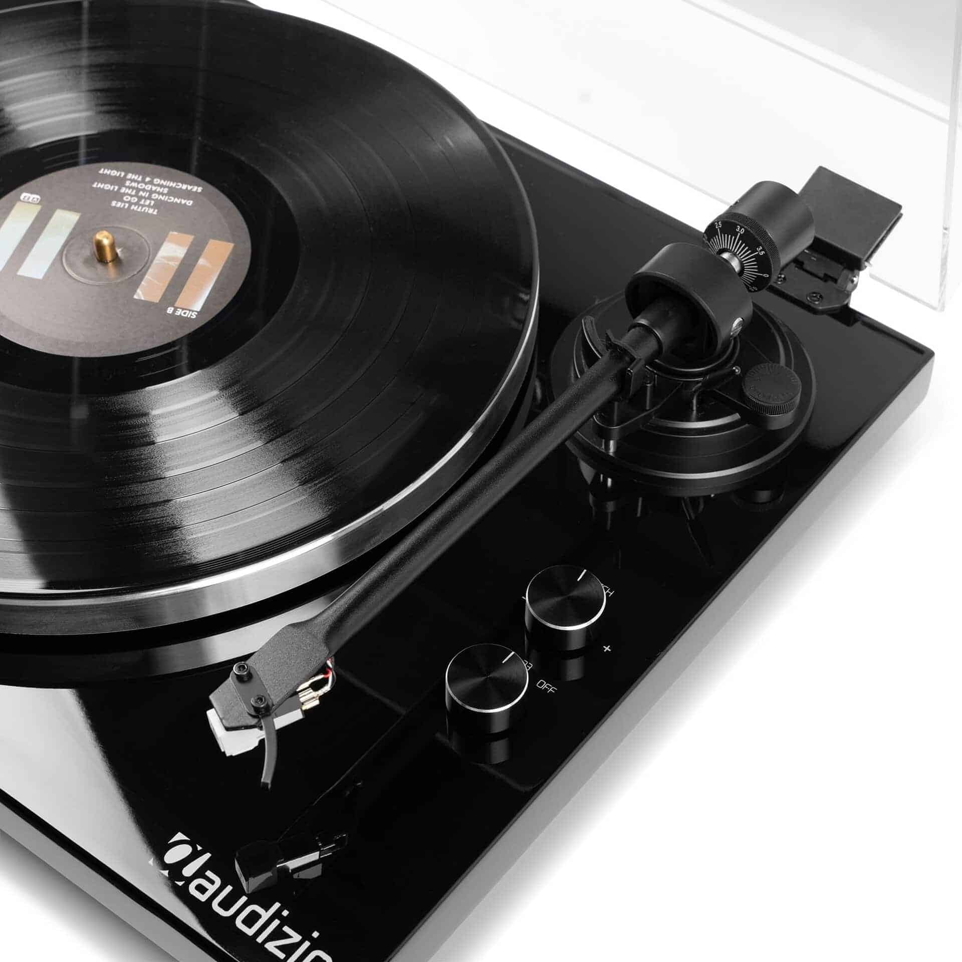 Pick-up premium Audizio TOLEDO, Bluetooth, negru, vedere lateral sus