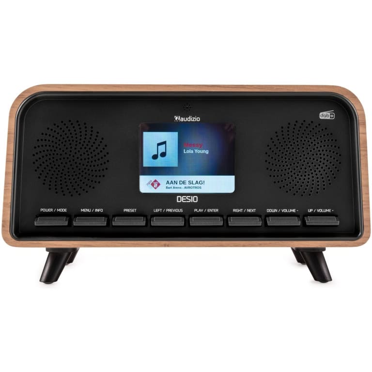 Radio FM DAB+ Audizio DESIO, 30W, Bluetooth, USB, maro deschis_01, vedere fata