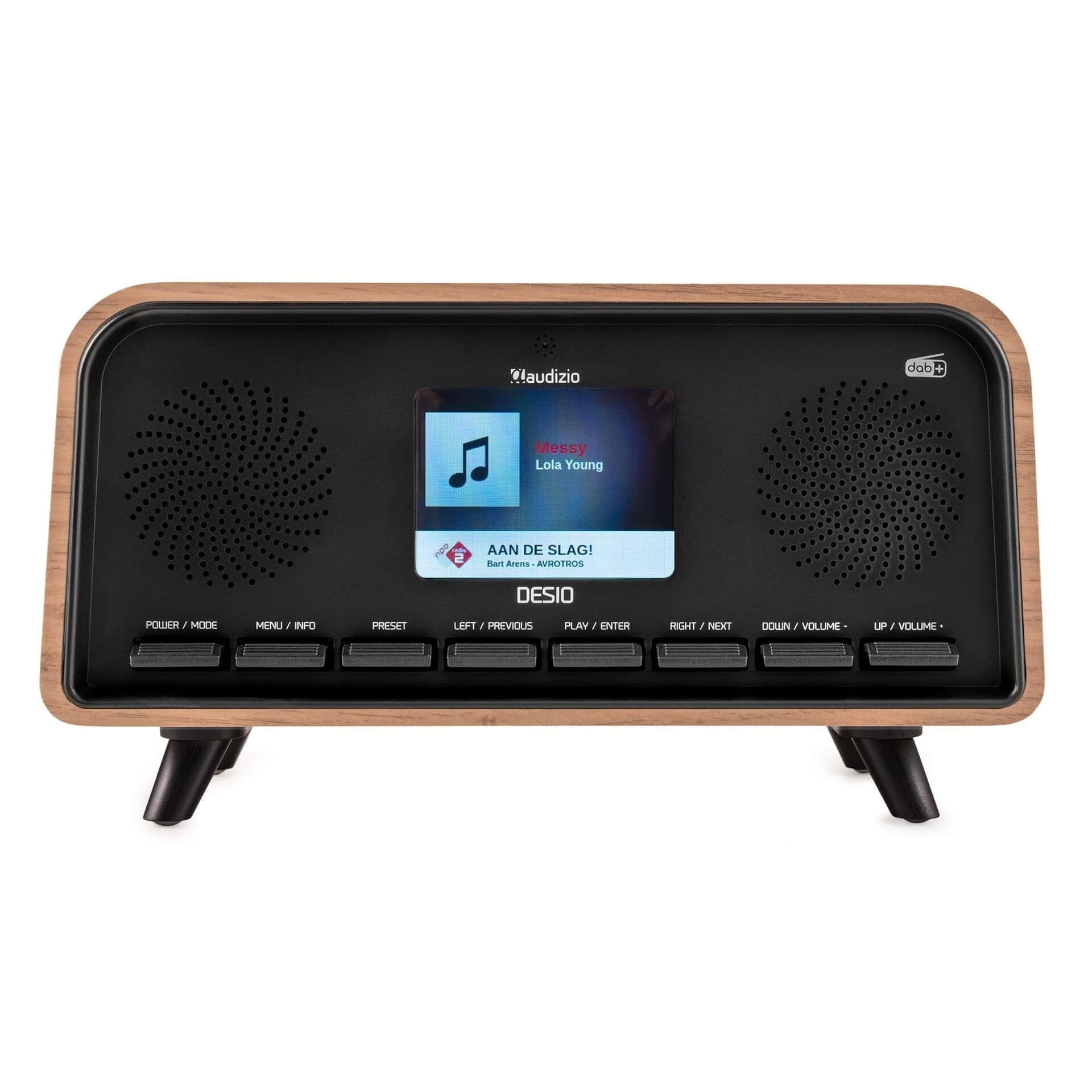 Radio FM DAB+ Audizio DESIO, 30W, Bluetooth, USB, maro deschis_01, vedere fata