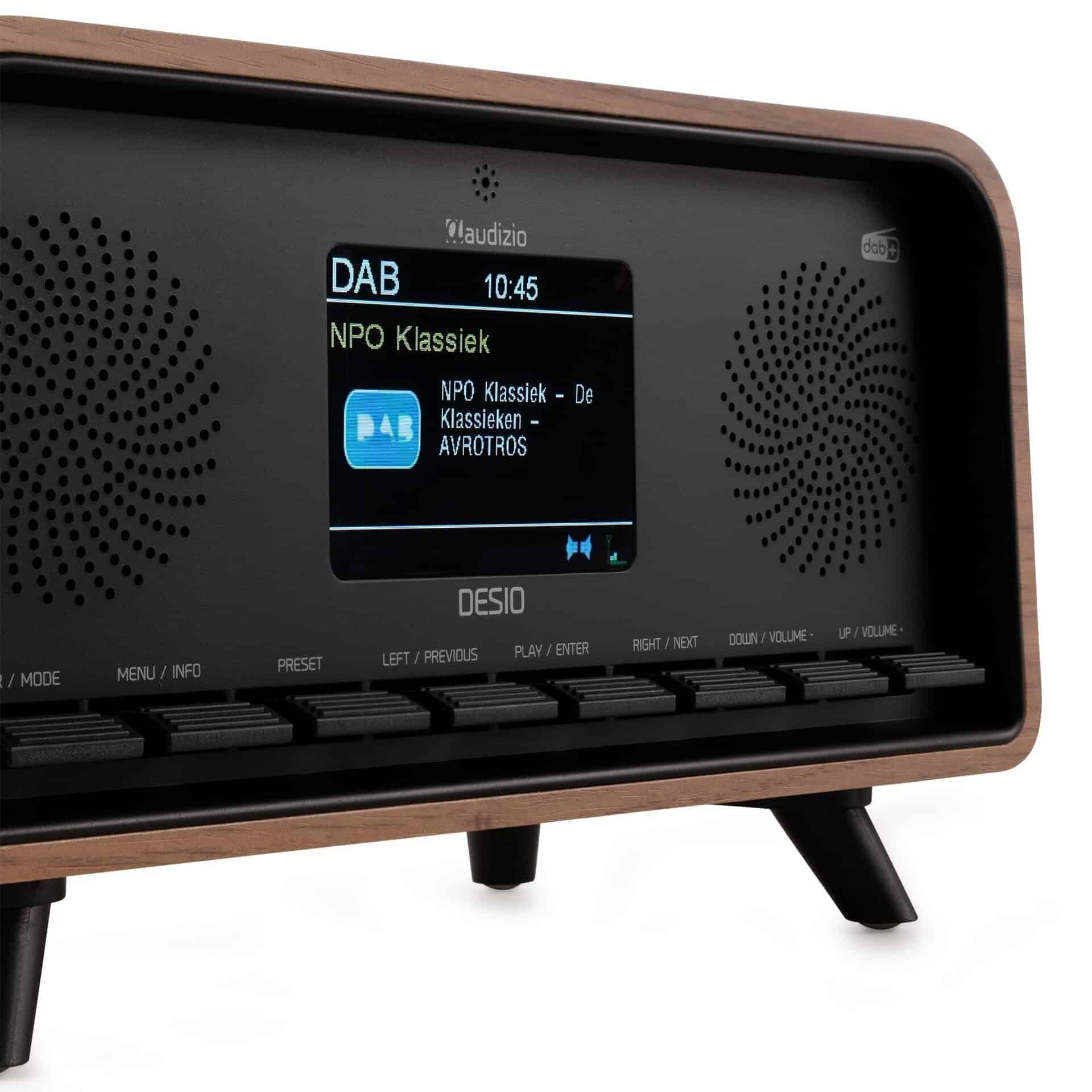 Radio FM DAB+ Audizio DESIO, 30W, Bluetooth, USB, maro deschis_05, vedere fata de aproape