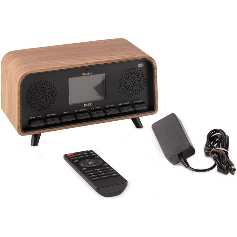 Radio FM DAB+ Audizio DESIO, 30W, Bluetooth, USB, maro deschis_07, vedere telecomanda