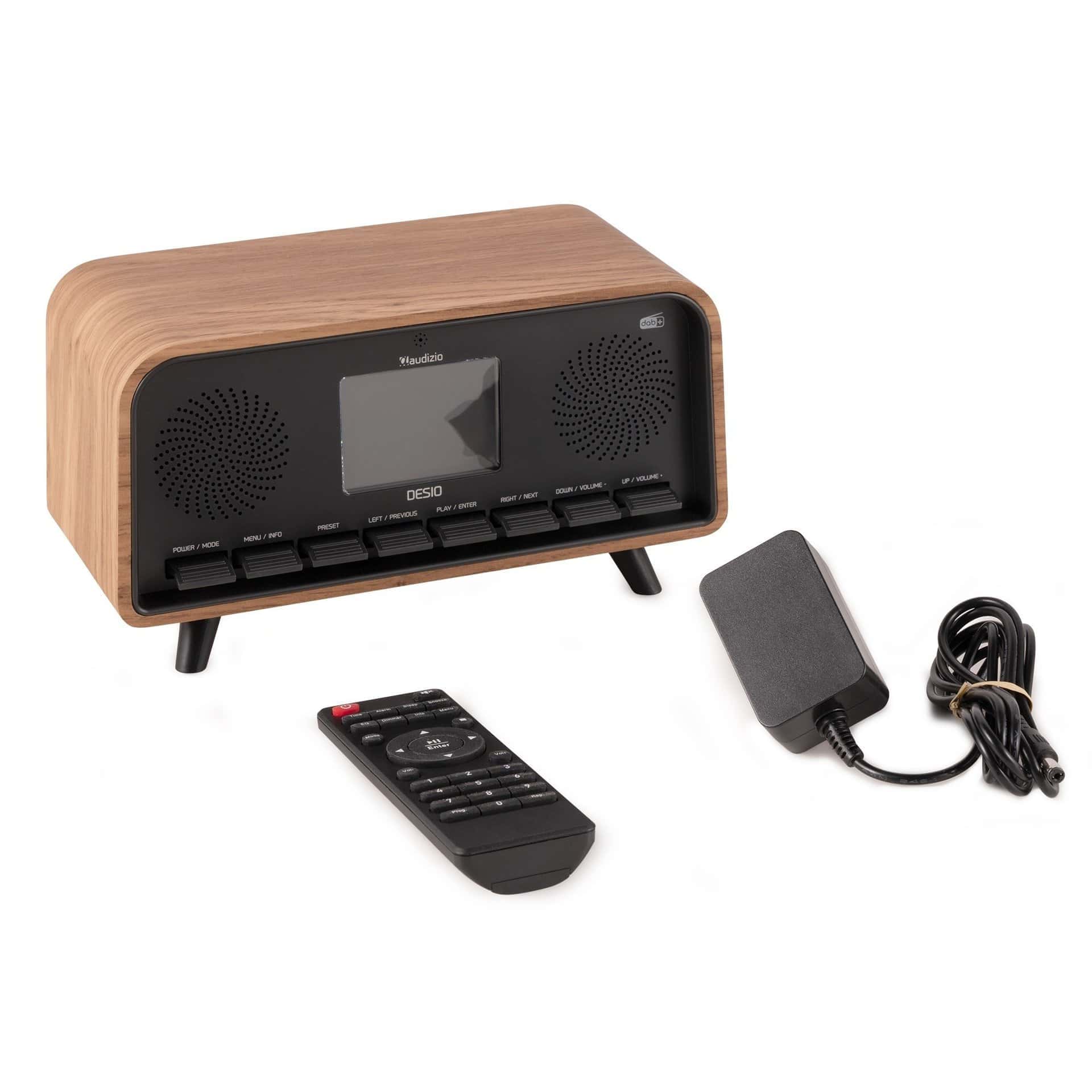 Radio FM DAB+ Audizio DESIO, 30W, Bluetooth, USB, maro deschis_07, vedere telecomanda