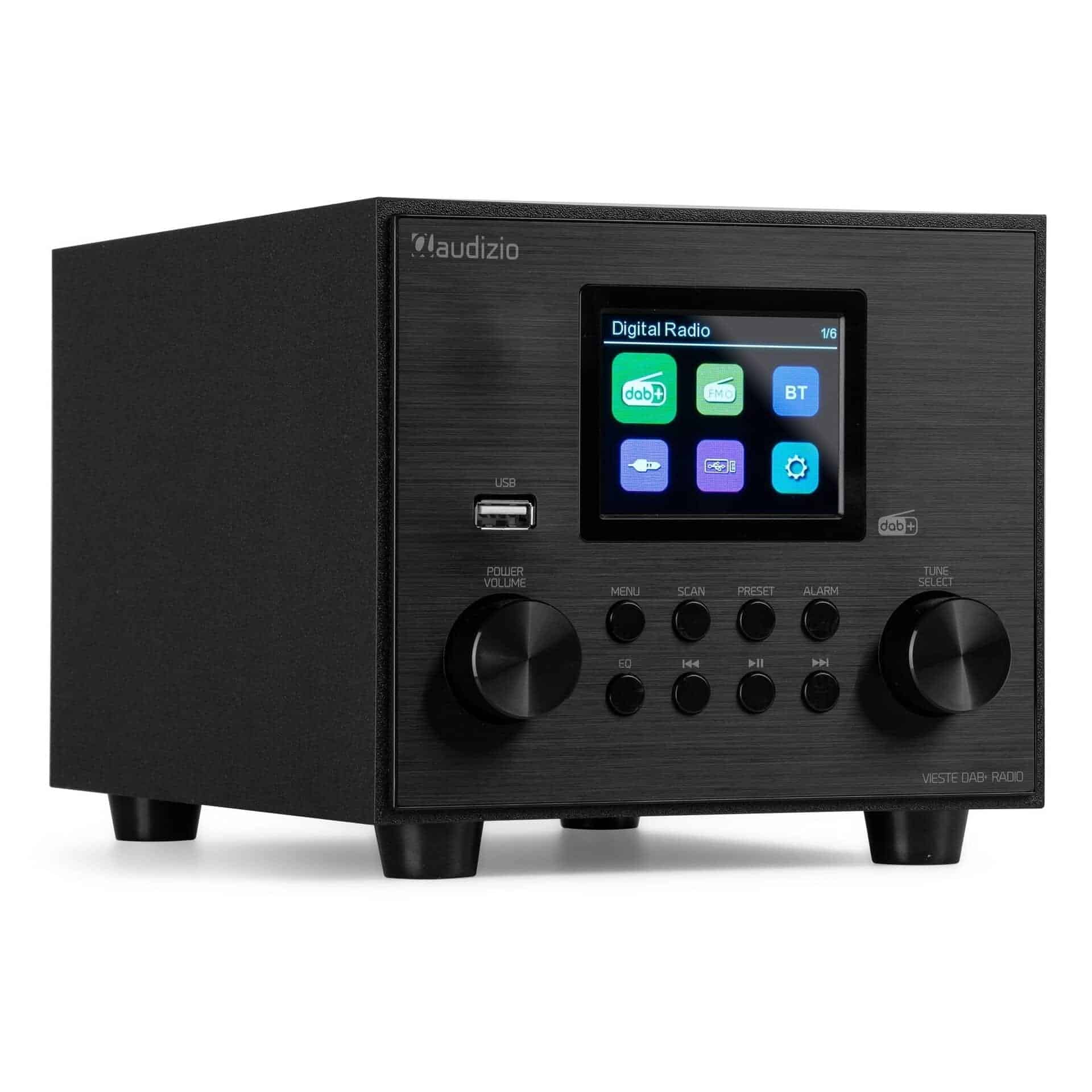 Radio FM DAB+ Audizio VIESTE cu subwoofer, 60W, Bluetooth, USB, negru