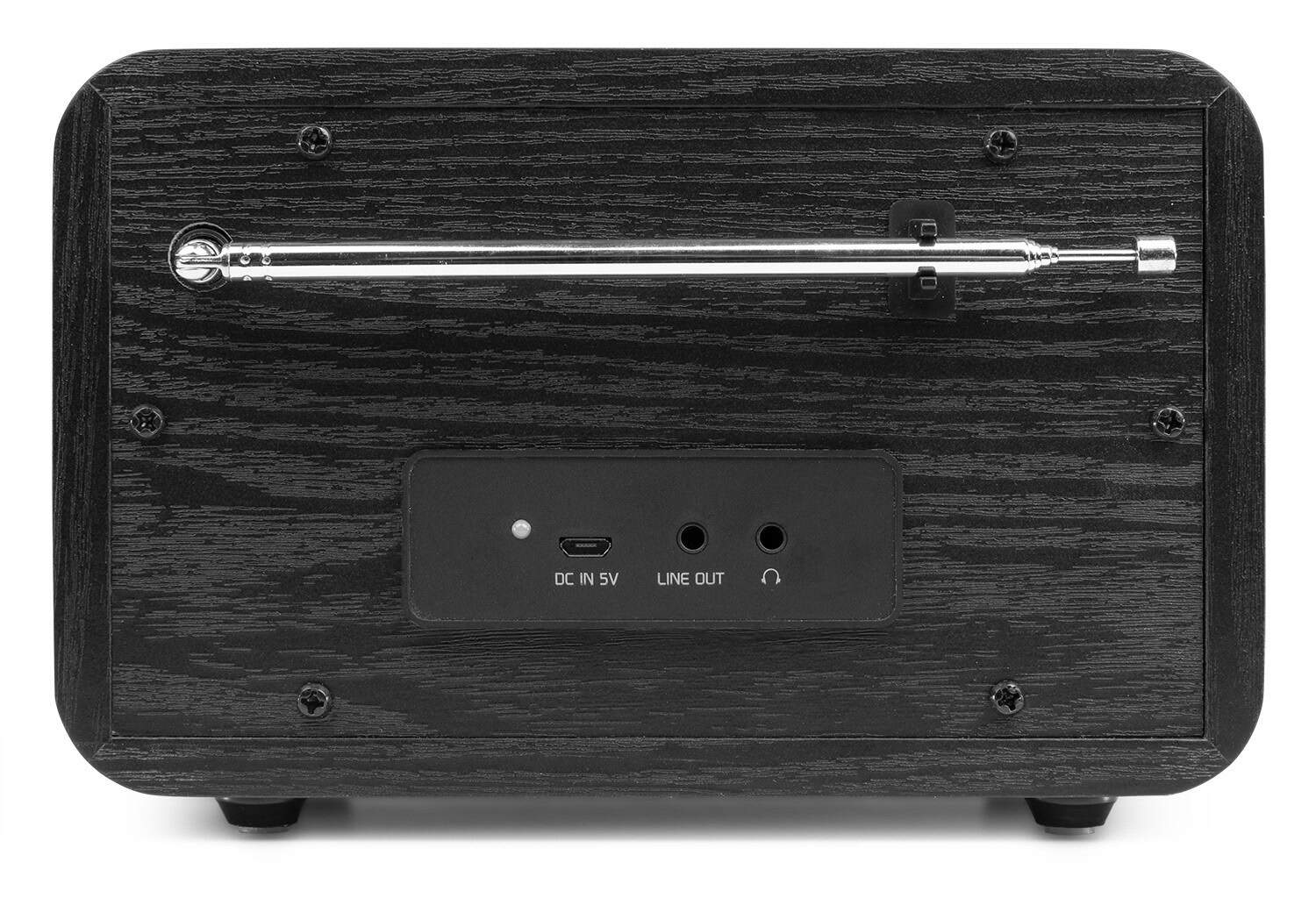 Radio FM cu accumulator Audizio MILAN, DAB+, 30W, Bluetooth, negru, vedere din spate