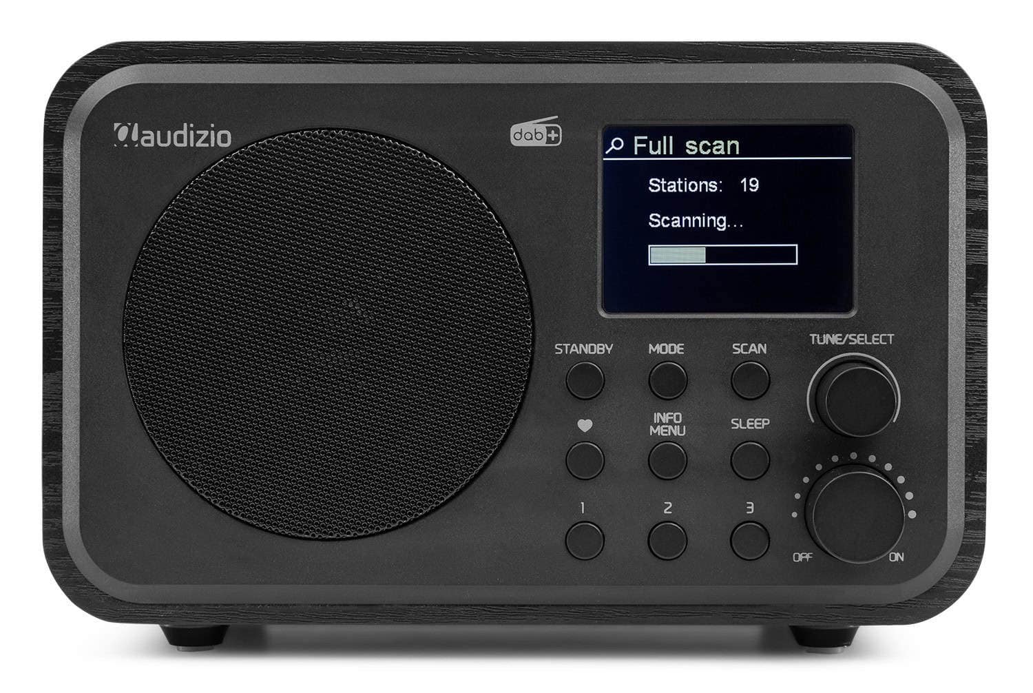 Radio FM cu accumulator Audizio MILAN, DAB+, 30W, Bluetooth, negru, vedre explicita fata