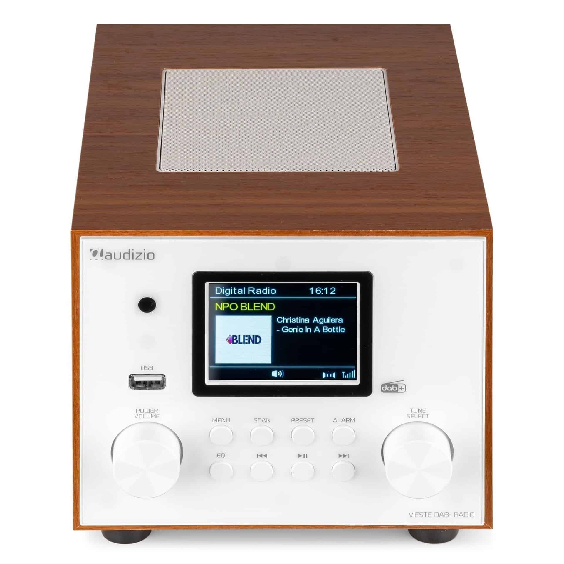 Radio FM cu subwoofer Audizio VIESTE, 60W, Bluetooth, USB, FM-DAB+, vedere fata sus