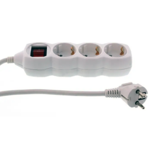 Prelungitor Well, 3 prize, intrerupator, 3xG1.5mmp, 3 m