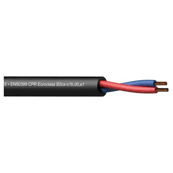 Cablu boxe PROCAB CLS225-B2CA 2x2.5 mm² 13 AWG EN50399 CPR Euroclass B2ca-s1b,d0,a1, rola 100m