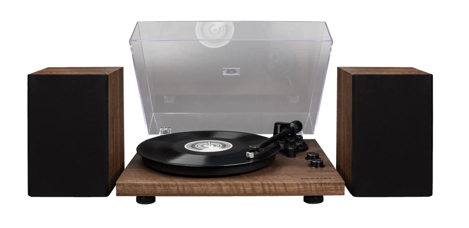 Set pickup cu boxe Crosley C62C-WA4, Bluetooth, maro