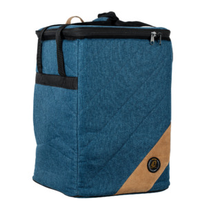 Husă Ortega OGBCJ-OC pentru cajon albastru ocean canvas/cotton suprafață cu inserție din piele întoarsă căptușeală 10mm