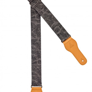 Curea chitară Ortega OCS-300 Antracit — bumbac 100%, reglabilă, confort premium