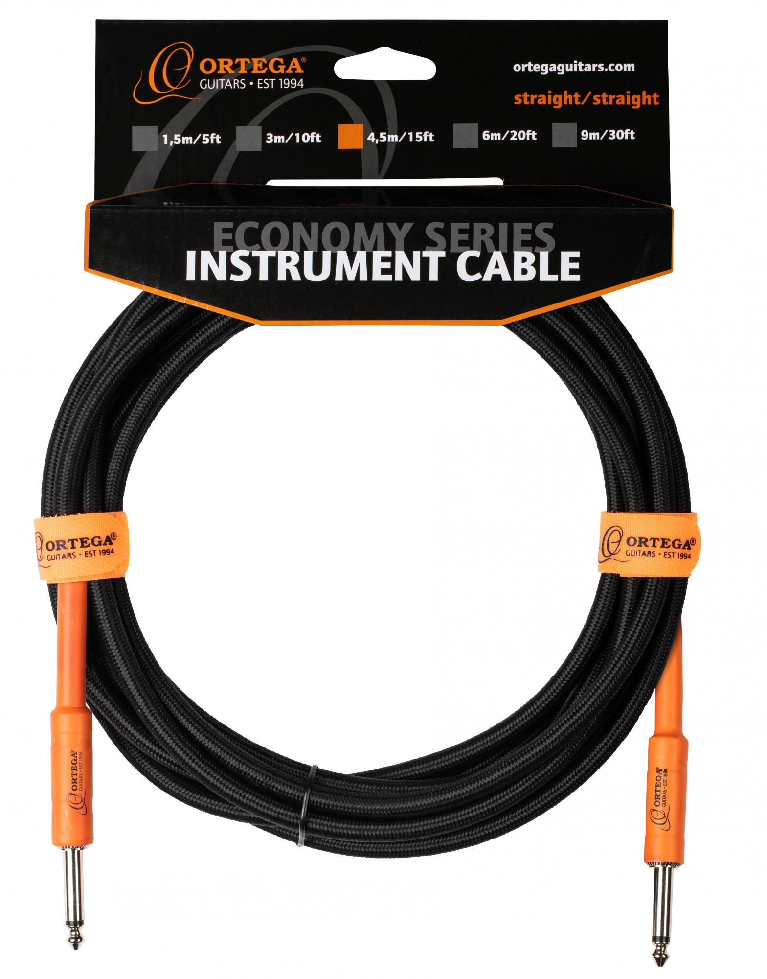 Cablu Instrument 4.5m Ortega Economy Instrument Straight OECIS-15_01