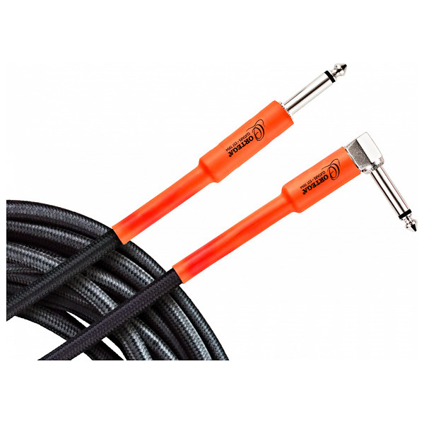 Cablu chitara electrica 6m Ortega OECI-20, negru-portocaliu