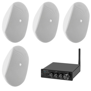 Set 4 boxe cu amplificator bluetooth Dap Audio WMS6-W, USB