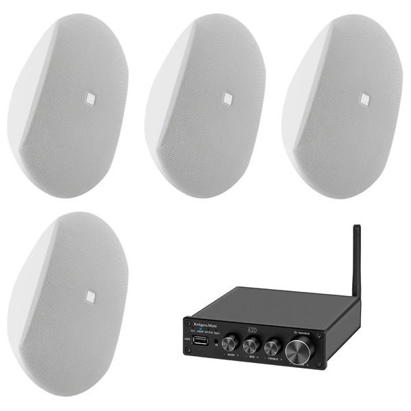 Set 4 boxe cu amplificator bluetooth Dap Audio WMS6-W, USB