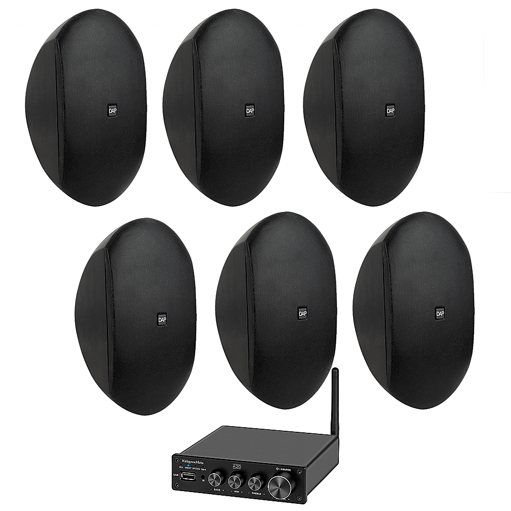 Sistem Sonorizare Terasa Dap Audio WMS6-B, Bluetooth, 2x100W