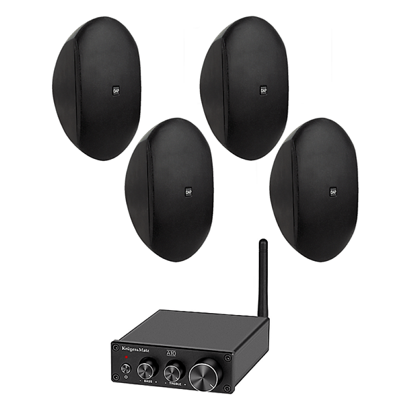Sistem ambiental 4 boxe perete DAP WMS4-B + amplificator Bluetooth, 2x50W