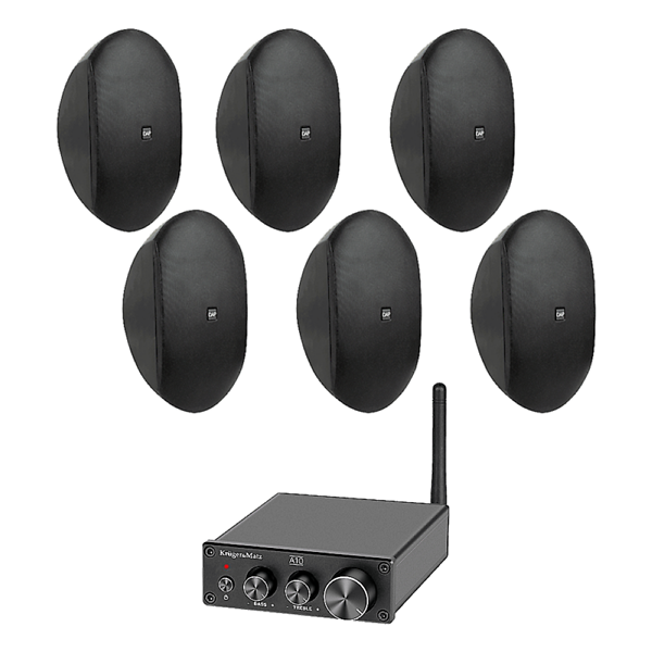 Sistem ambiental 6 boxe DAP WMS4-B + amplificator Bluetooth, 2x50W