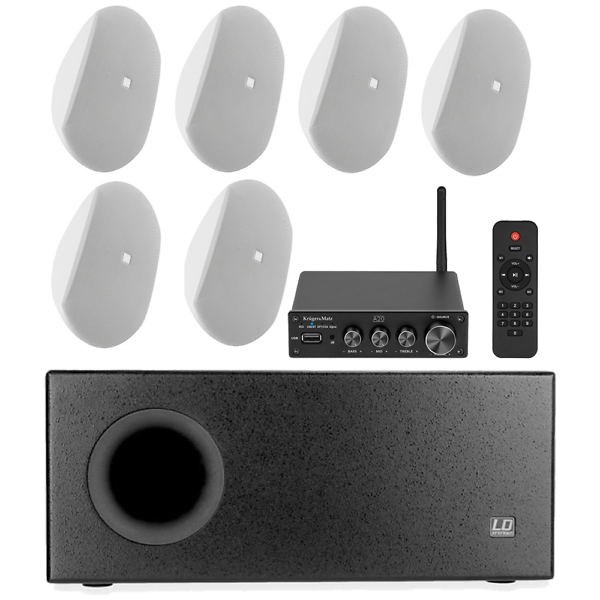 Sistem ambiental 6.1 Dap Audio WMS4-W + amplificator bluetooth, USB