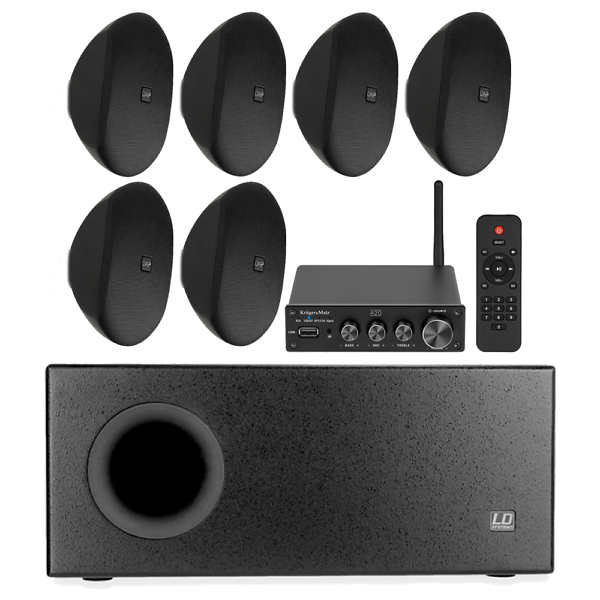 Sistem ambiental 6.1 cu Bluetooth Dap Audio WMS4-B + Subwoofer, USB player