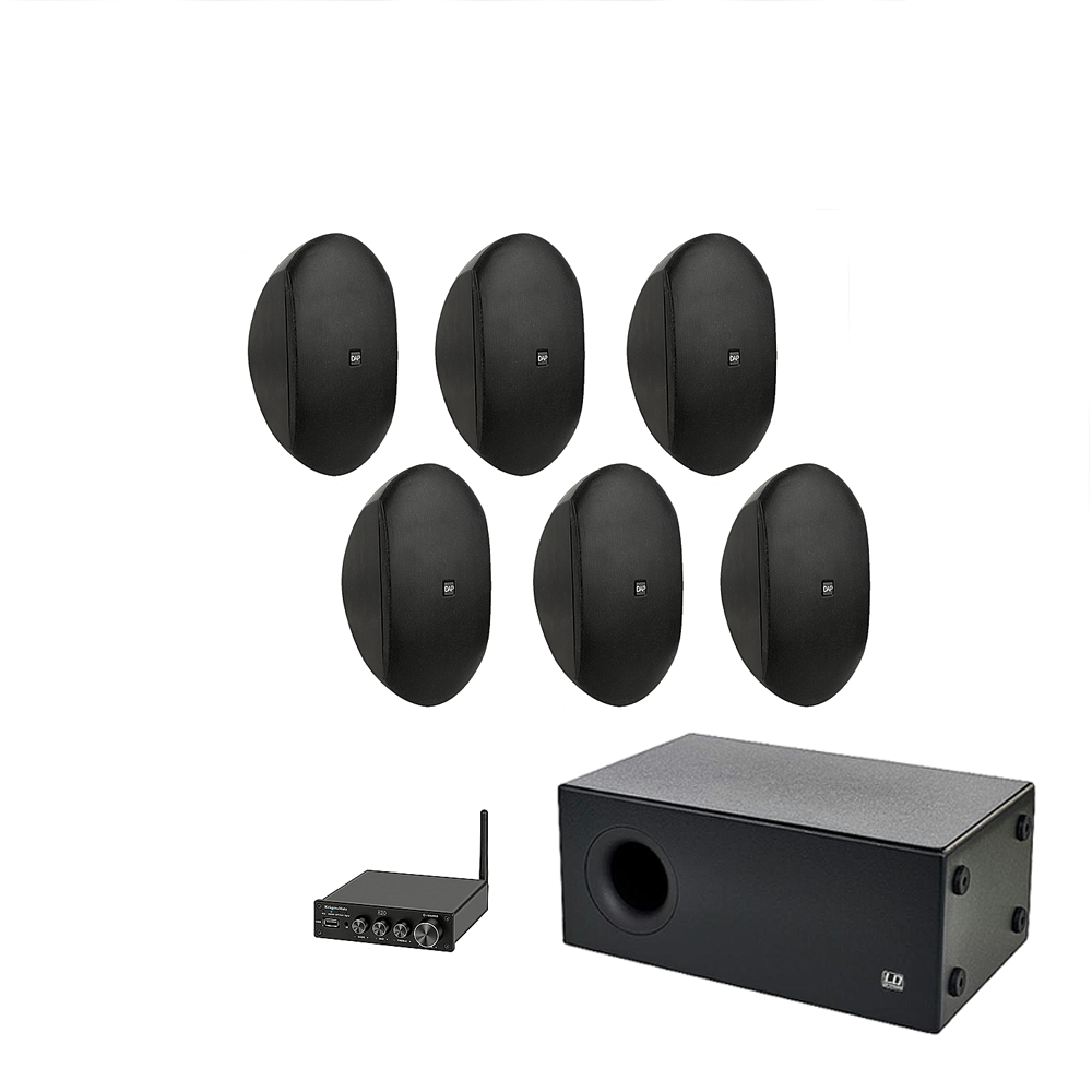 Sistem ambiental 6.1 cu Bluetooth Dap Audio WMS4-B + Subwoofer, USB