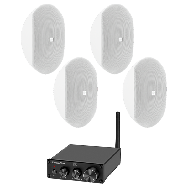 Sistem audio ambiental DAP WMS4-W - Kruger & Matz A10 Bluetooth, 2x50W