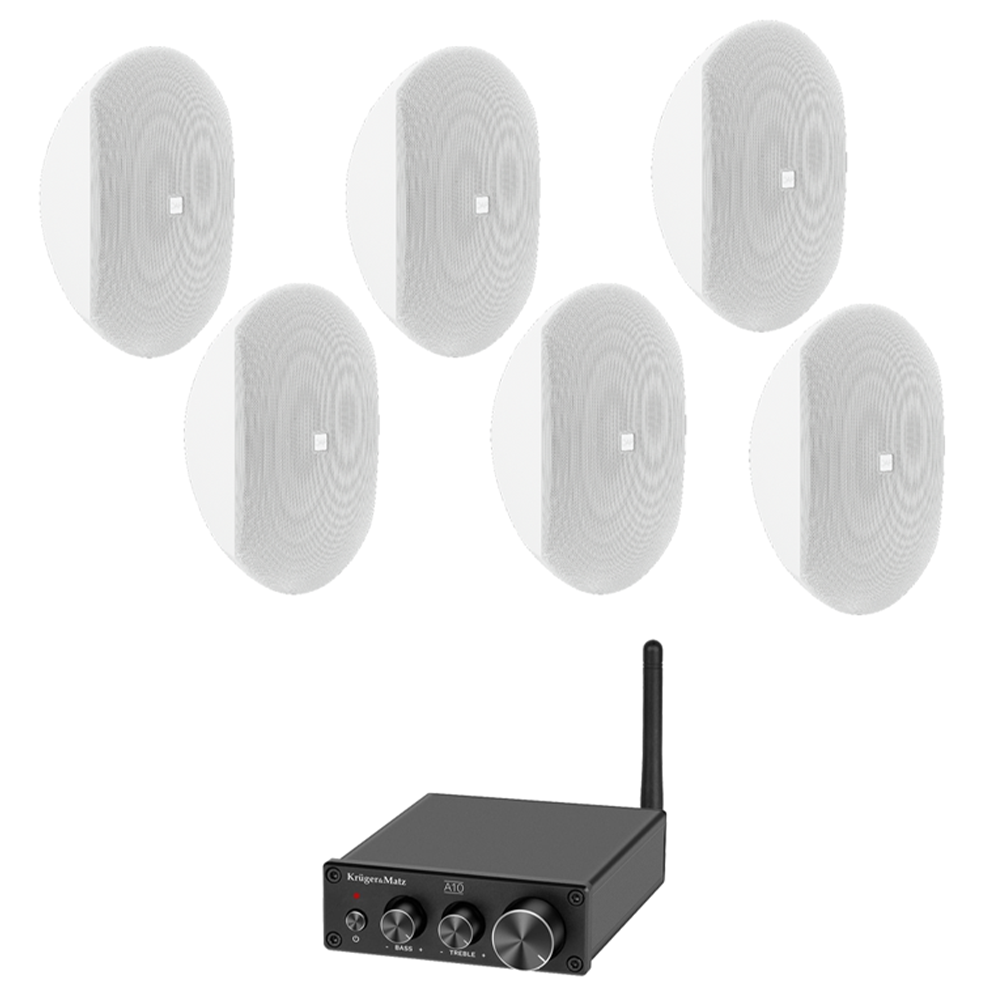 Sistem sonorizare terasa 6 boxe albe DAP WMS4-W