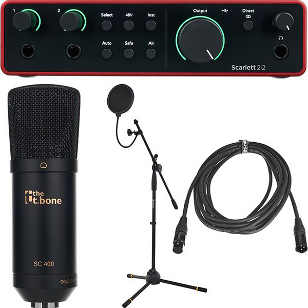 Pachet Focusrite Scarlett 2i2 4th Gen. Mic