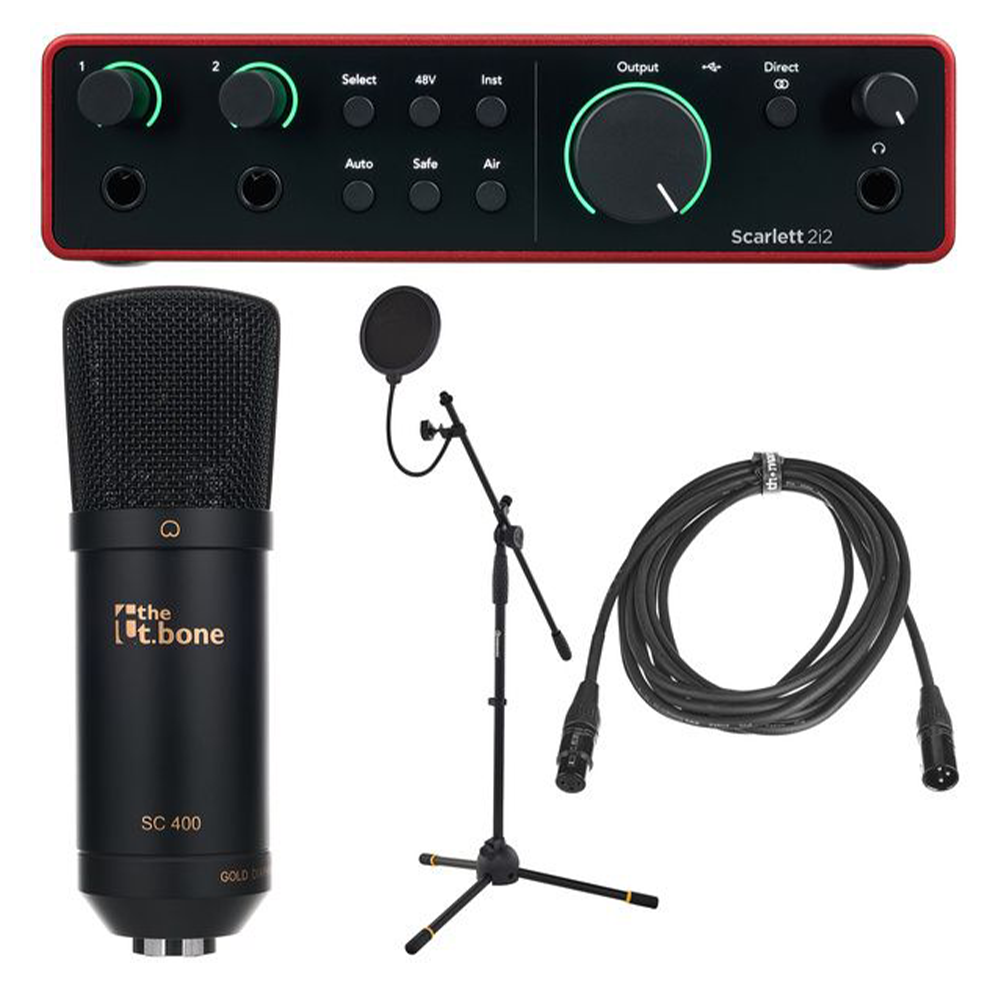 Pachet Focusrite Scarlett 2i2 4th Gen. Mic